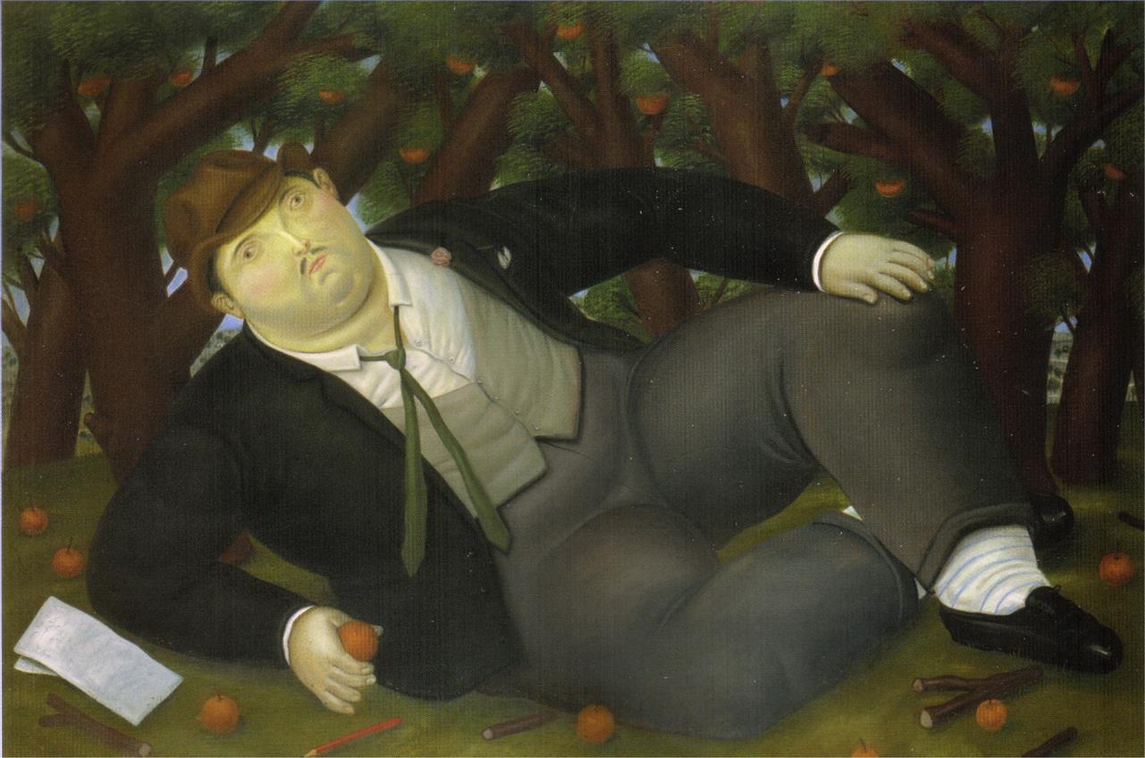 Der Dichter Fernando Botero Ölgemälde
